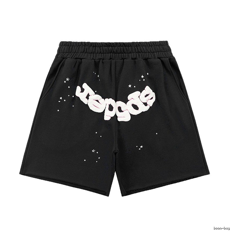 Sp5der star print wind shorts