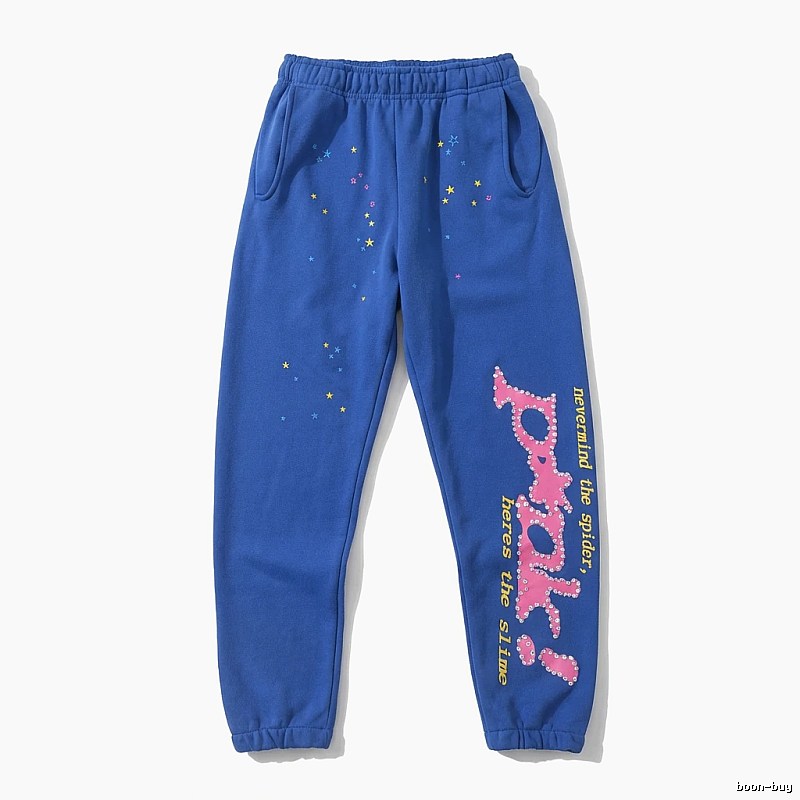 Sp5der Starry Sky Style Blue Sweatpants