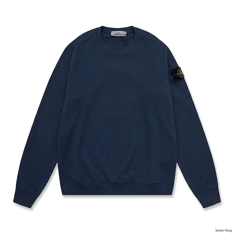 Stone Island basic dark navy blue sweatshirt