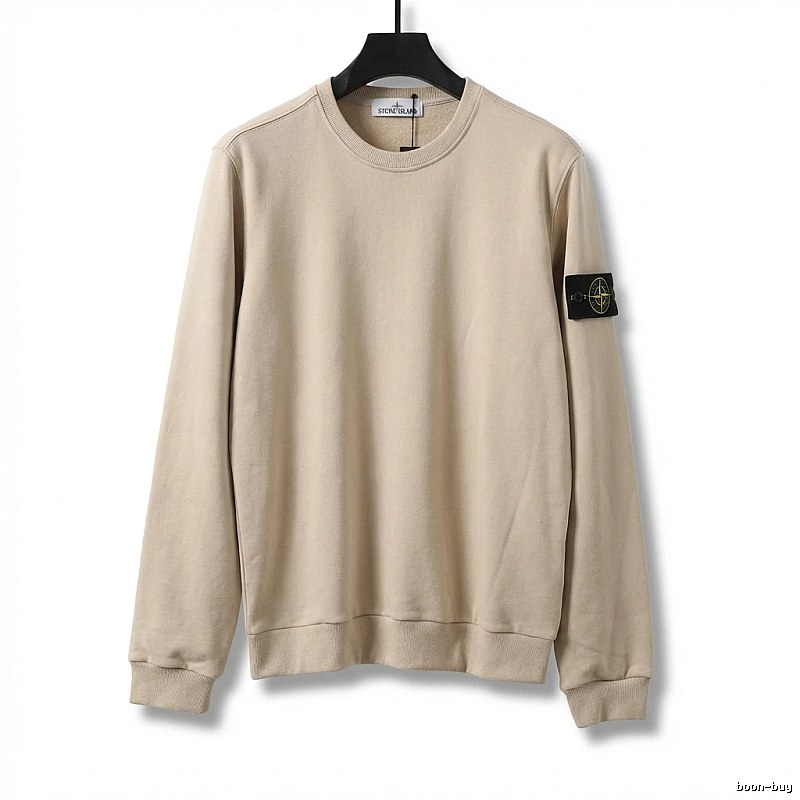 Stone Island basic simple style beige sweatshirt