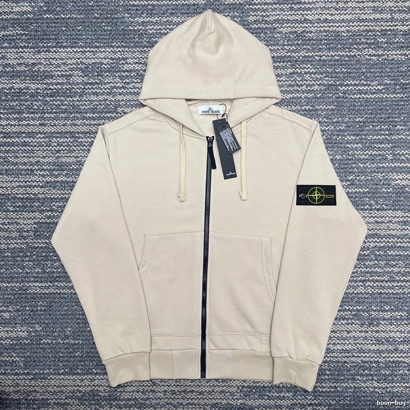 Stone Island Beige Zip Hoodie City Outfit