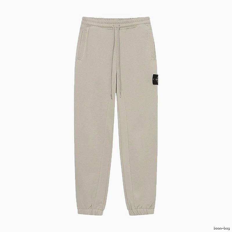 Stone Island Classic Casual Light Khaki Cuffed Jogger Sweatpants