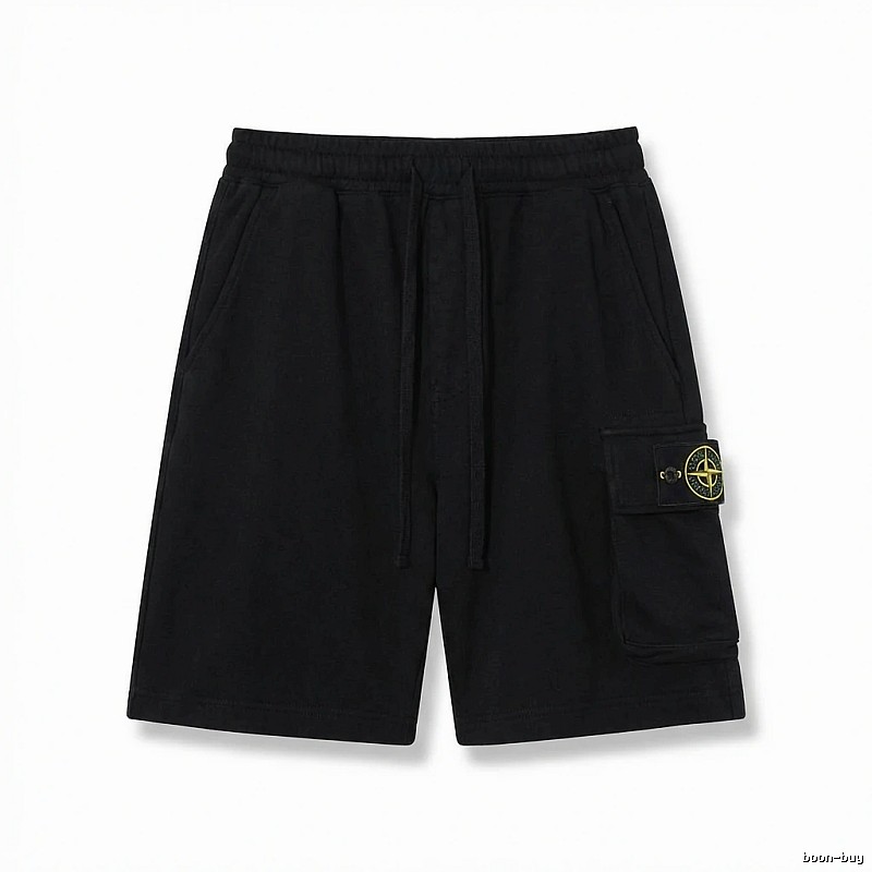 Stone Island work - style black shorts