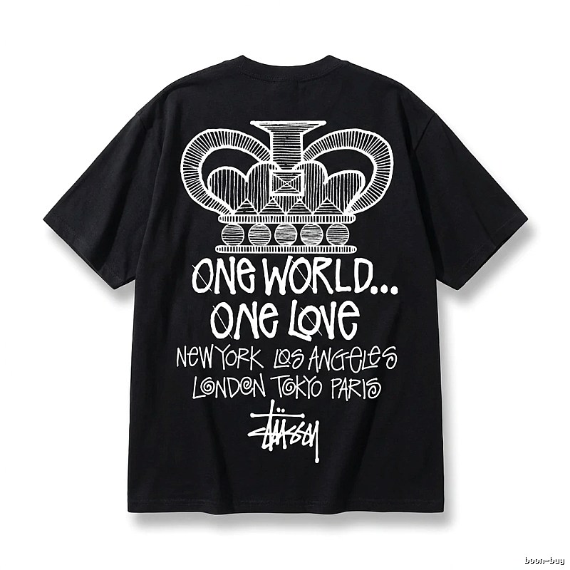 Stussy Crown Print Black T-shirt