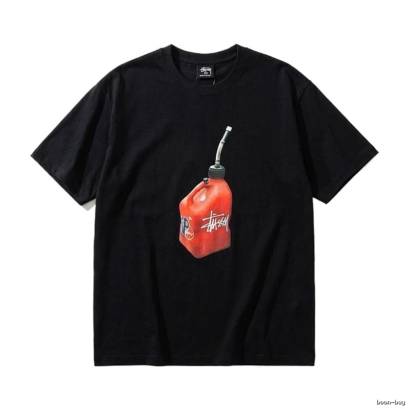 Stussy graffiti-style black T-shirt