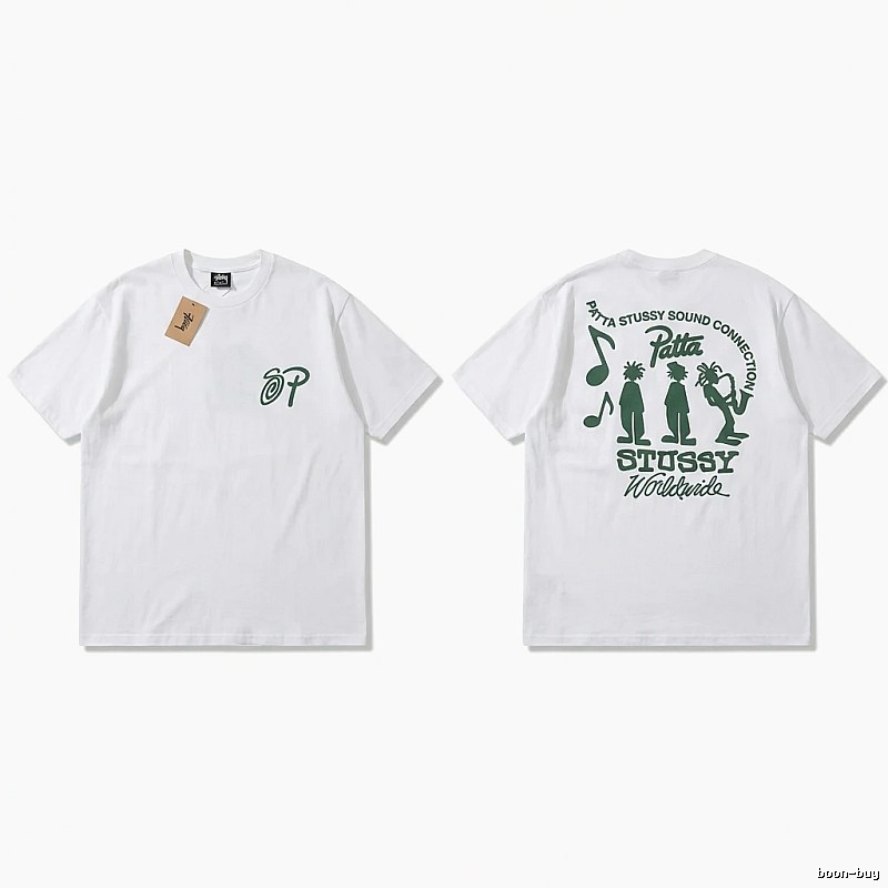Stussy Music Print White T-shirt