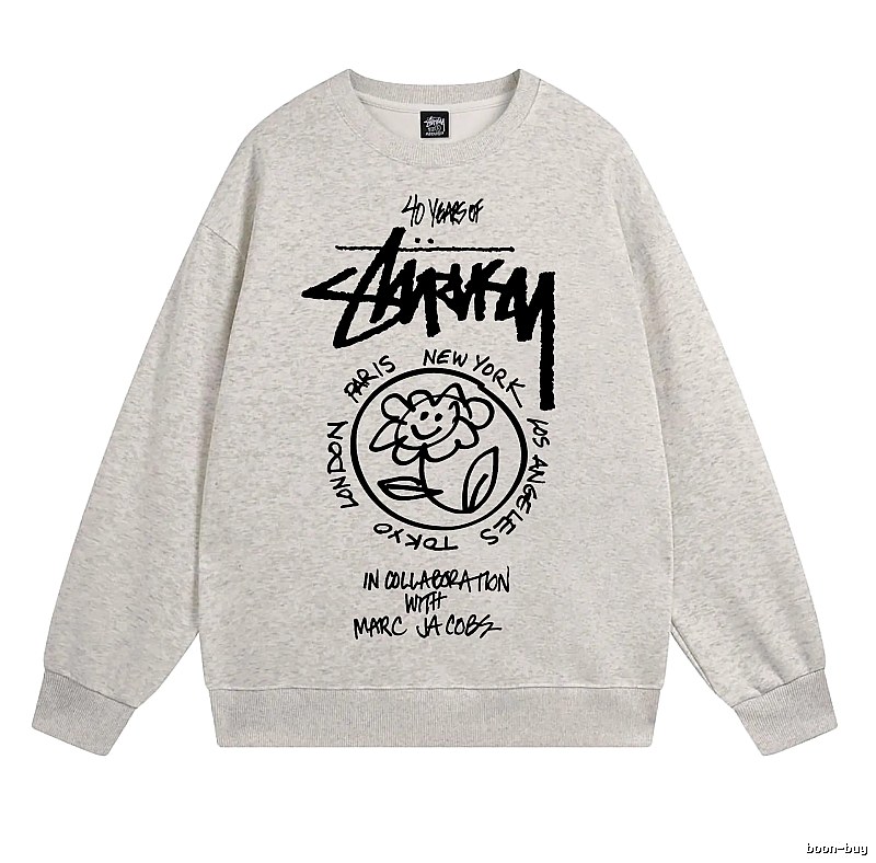 Stussy Oatmeal Style 539 Graphic SweatShirt Smart Casual