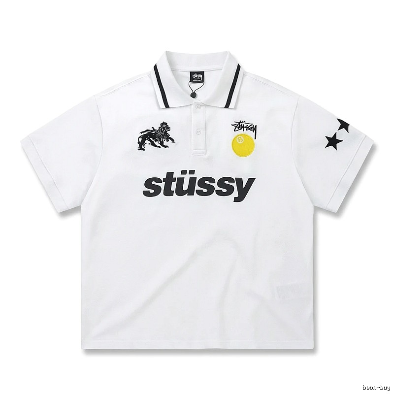 Stussy printed casual white shirt