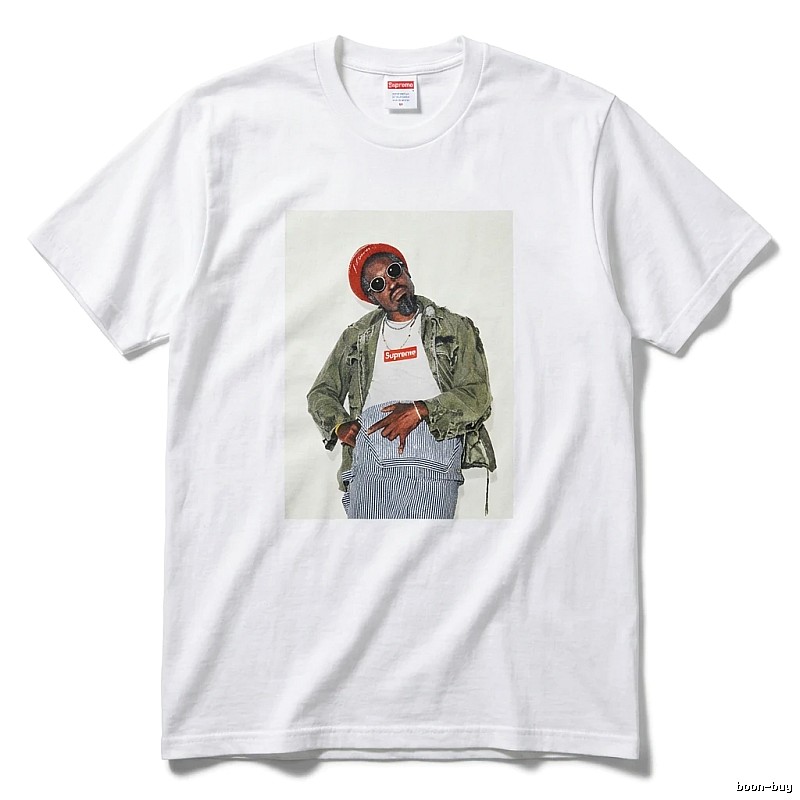 Supreme character print style white T-shirt