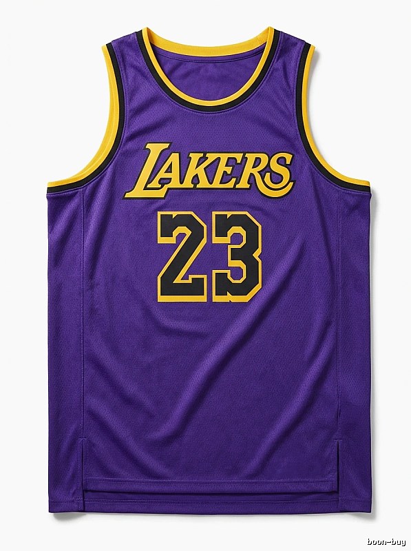 The retro-style No. 23 jersey of the Lakers.