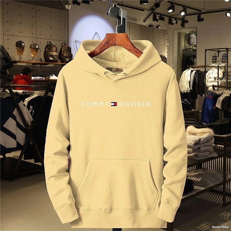 Tommy Hilfiger Beige Logo Hoodie Logo Detail