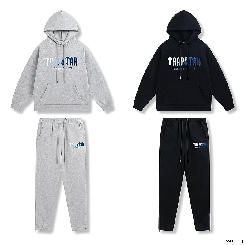 Trapstar Letter Trendy Brand Suit (Grey/Black)