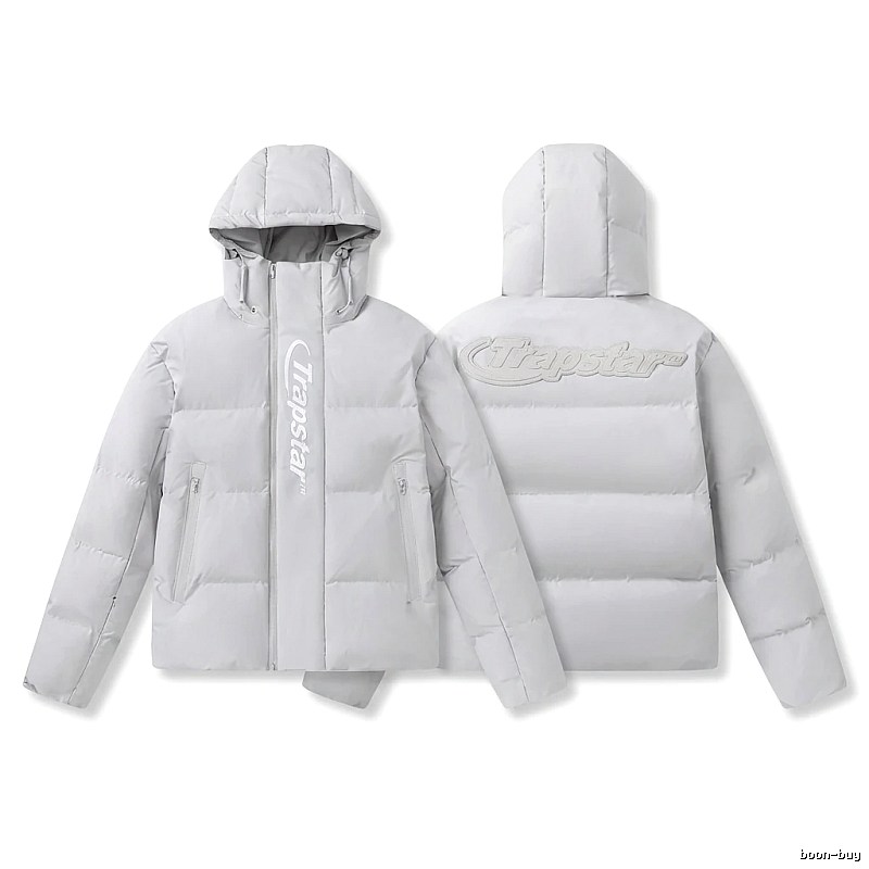 Trapstar Trendy and Cool Light Grey Down Jacket