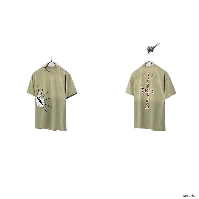 Travis Scott Cactus Jack Streetwear Khaki Green T-Shirt