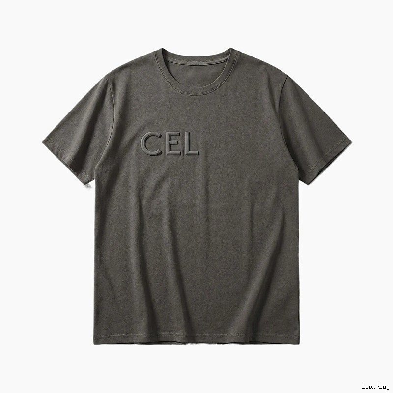 CELINE minimalist style dark gray T-shirt