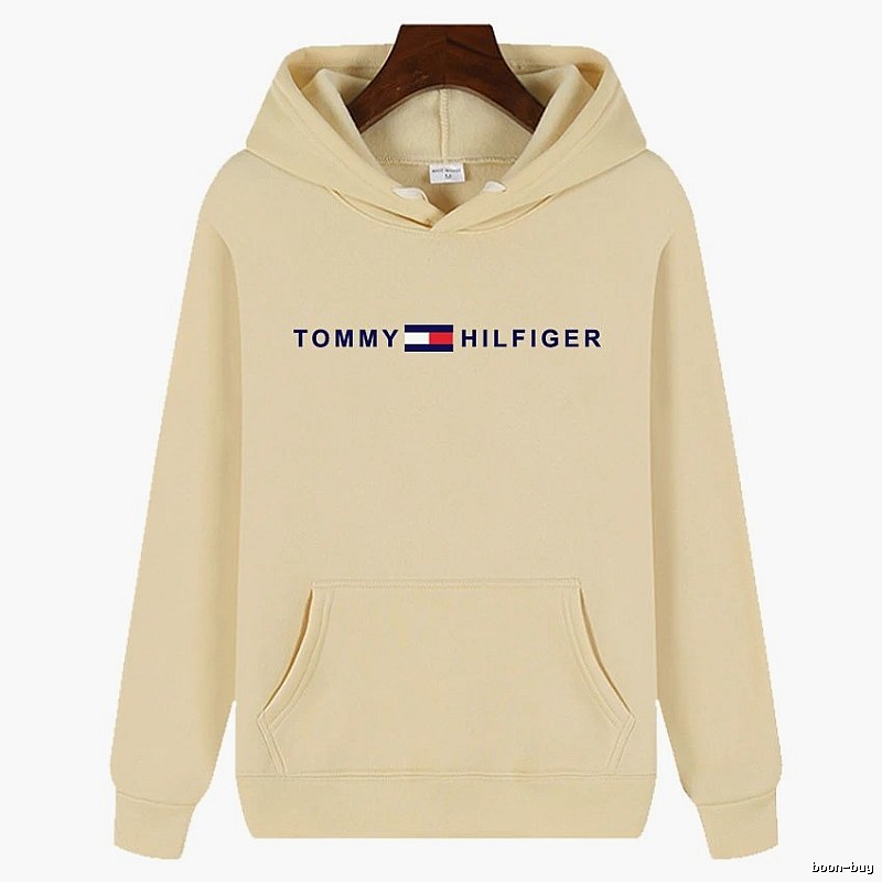 Tommy Hilfiger Patterned Logo hoodie White Tommy Hilfiger with Polished Detail